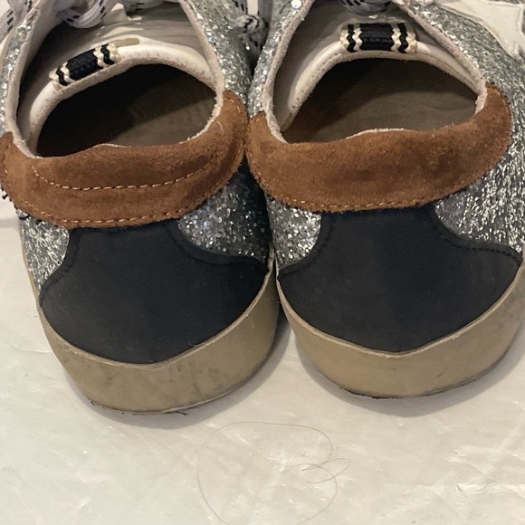 ShuShop Paula Size 6 Silver Glitter with Black and Brown Accents - Picture 5 of 10